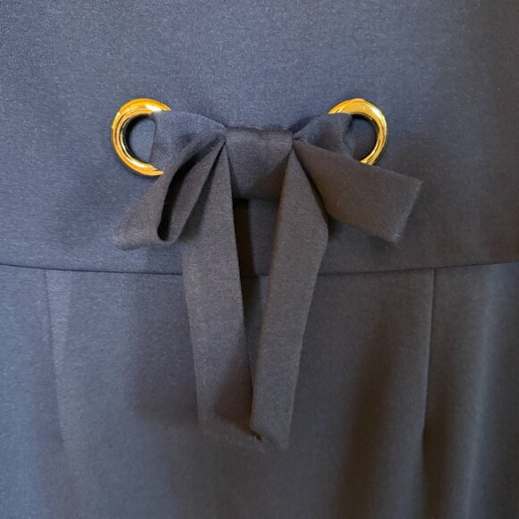 Jessica Howard Dress - Sleeveless Navy w/Gold grommets-Size 14P New with Tags - Picture 5 of 6